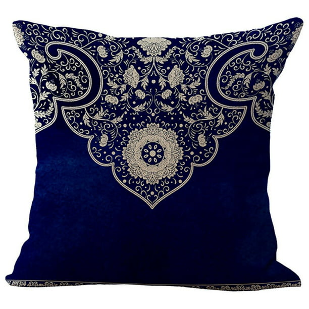 75 Paisley on Brown LINEN Cotton Cushion Cover.Various sizes 